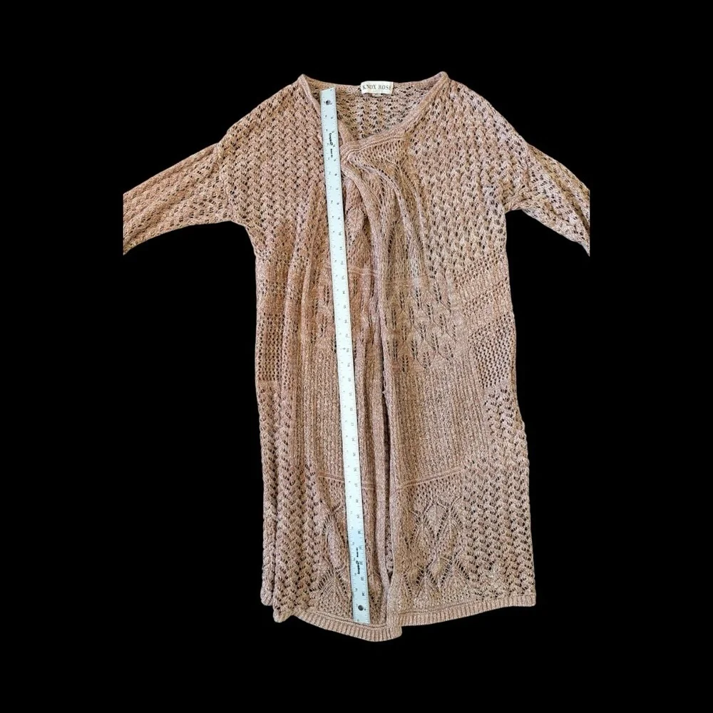 Knox Rose Pink Open-Front Cardigan - Picture 5 of 8